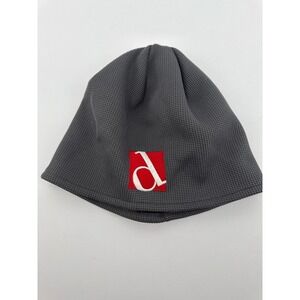 Spyder Gray Waffle Knit Beanie with Embroidered Logos